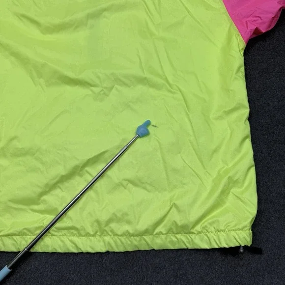 Serac Neon Windbreaker Jacket Mens Large Colorblock 90s Ski Anorak - Picture 5 of 13